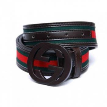 GUCCI MULTICOLOR BELT WITH BROWN BUCKLE